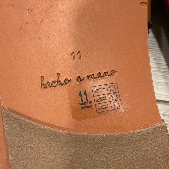 BEEK Weaver Leather Slide Sandal Brown Size 11 - Picture 7 of 7